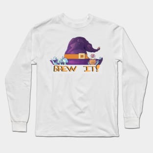 Funny witch t-shirt magnet and mask Long Sleeve T-Shirt